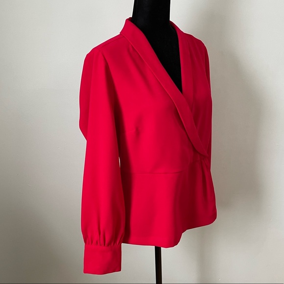 J CREW Drapey Faux-Wrap Top in 365 Crepe 10T - Picture 11 of 11